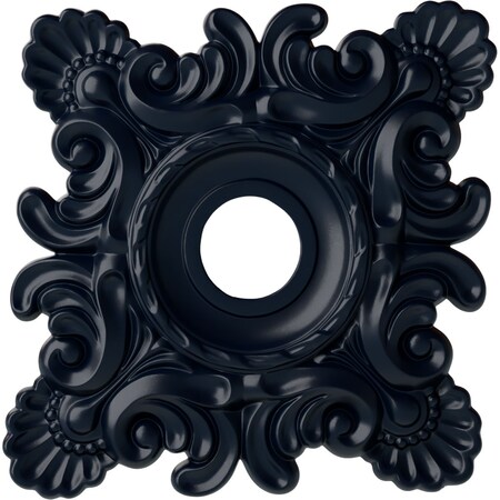 Ekena Millwork Crawley Ceiling Medallion (Canopies up to 6 3/4"), 18"W x 18"H x 3 1/4"ID x 1 1/2"P, Midnight Dream CM18CRMDF